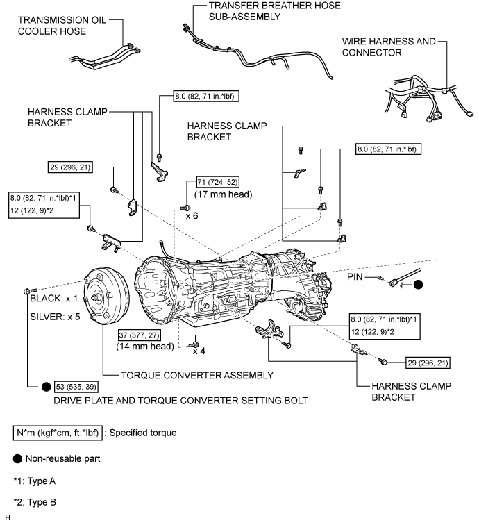 Automatic Transmission Assembly (For 3Ur-Fe) - Components. AB60F AUTOMATIC TRANSMISSION / TRANSAXLE. Land Cruiser URJ200  URJ202 GRJ200 VDJ200