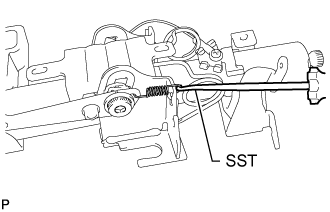 Land Cruiser. Urj200, 202 Grj200 Vdj200.Steering Column.Power Tilt And Power Telescopic Steering Column System.Steering Column Assembly (For Manual Tilt And Manual Telescopic Steering Column)  Disassembly