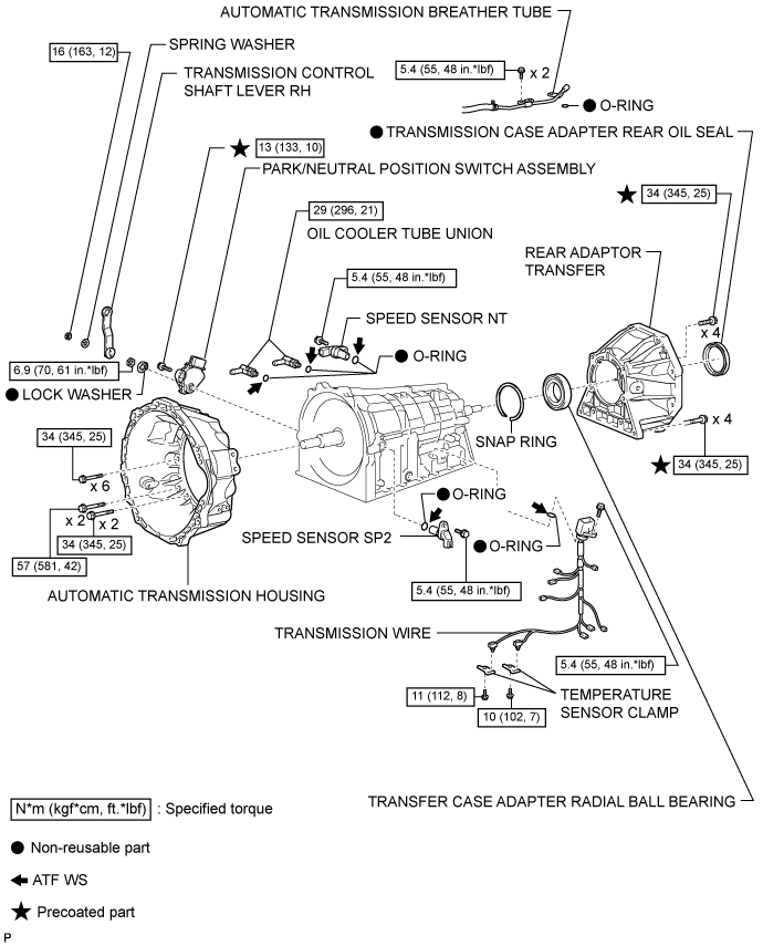 Automatic Transmission Unit - Components. A750F AUTOMATIC TRANSMISSION / TRANSAXLE. Land Cruiser URJ200  URJ202 GRJ200 VDJ200