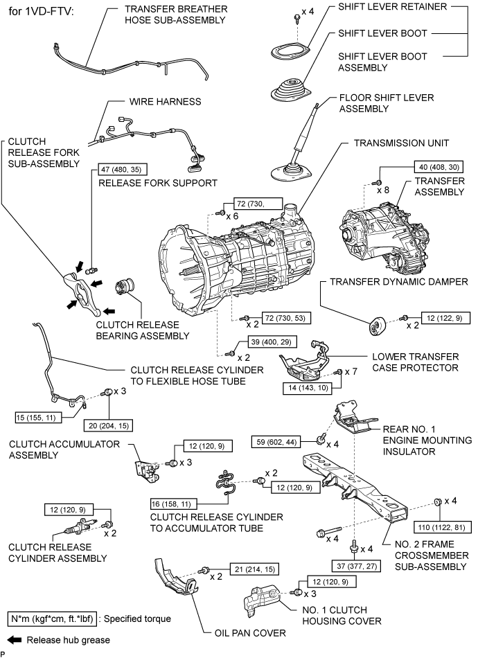 Manual Transmission Assembly - Components. H150F MANUAL TRANSMISSION / TRANSAXLE. Land Cruiser URJ200  URJ202 GRJ200 VDJ200