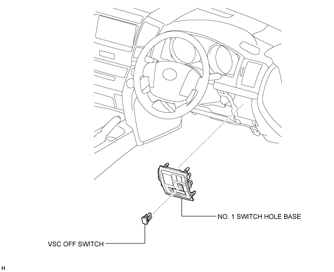 Land Cruiser. Urj200, 202 Grj200 Vdj200.Brake Control Dynamic Control Systems.Anti-Lock Brake System.Vsc Off Switch (W/O Entry And Start System) Components