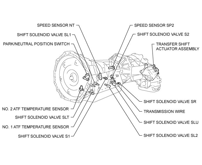 Land Cruiser. Urj200, 202 Grj200 Vdj200.A750F Automatic Transmission Transaxle.Automatic Transmission System (For 1Gr-Fe).Automatic Transmission System (For 1Gr-Fe) Parts Location