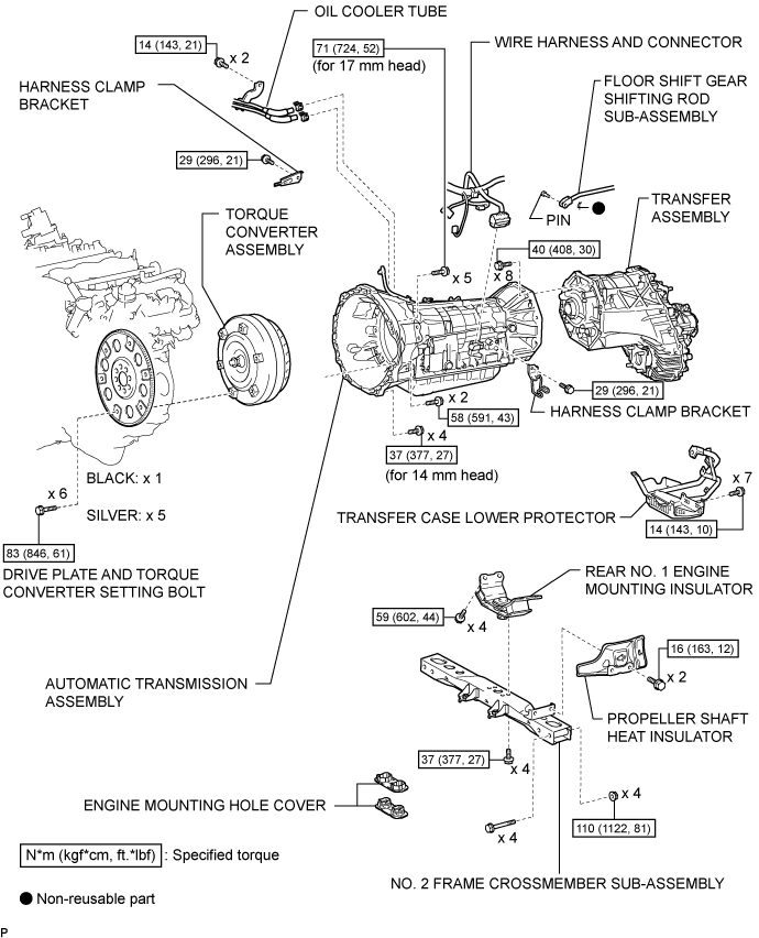 Land Cruiser. Urj200, 202 Grj200 Vdj200.A750F Automatic Transmission Transaxle.Automatic Transmission System (For 1Gr-Fe).Automatic Transmission Assembly (For 1Gr-Fe) Components