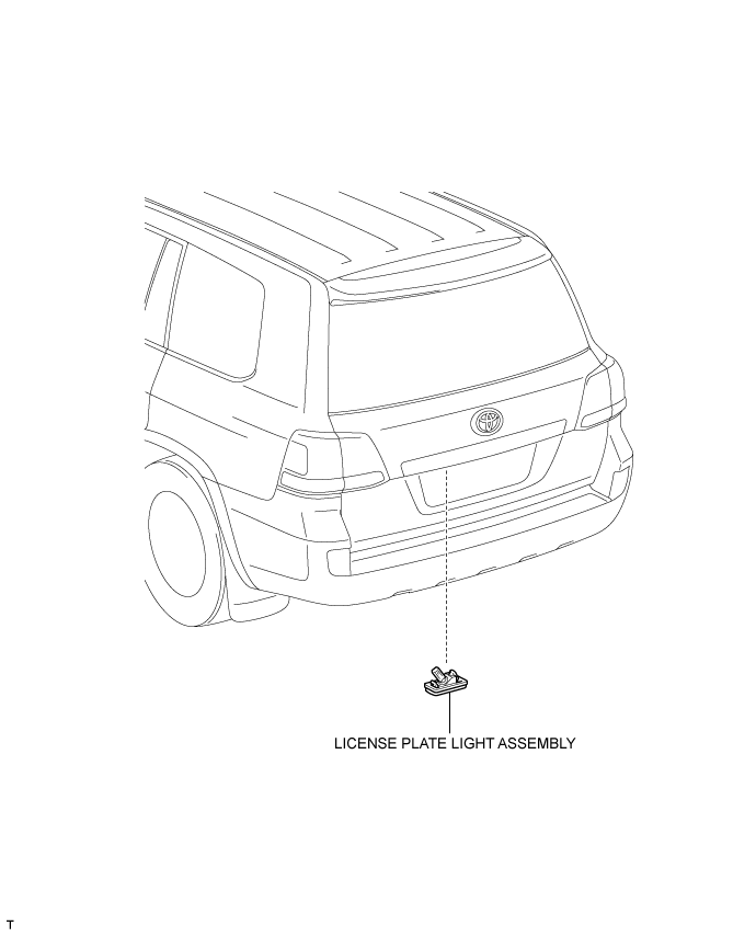 License Plate Light Assembly (For Standard) - Components. LIGHTING EXT. Land Cruiser URJ200  URJ202 GRJ200 VDJ200