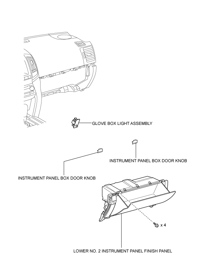 Glove Box Light - Components. LIGHTING INT. Land Cruiser URJ200  URJ202 GRJ200 VDJ200