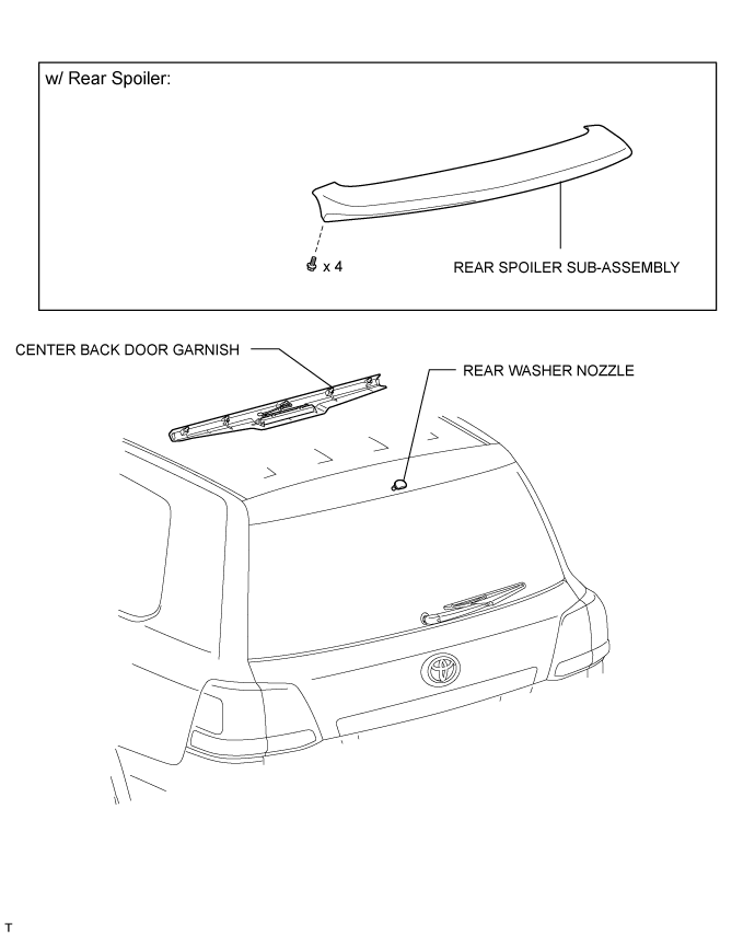 Washer Nozzle (For Rear Side) - Components. WIPER / WASHER. Land Cruiser URJ200  URJ202 GRJ200 VDJ200