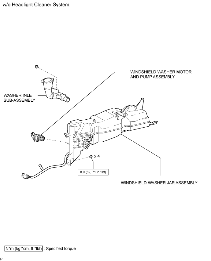 Washer Motor (For Front Side) - Components. WIPER / WASHER. Land Cruiser URJ200  URJ202 GRJ200 VDJ200