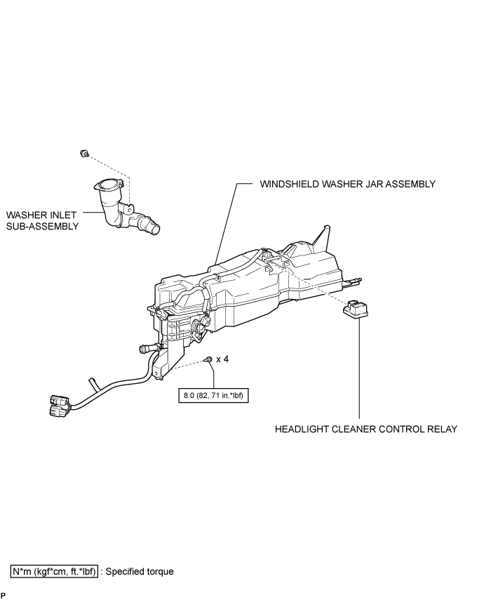 Relay (W/ Headlight Cleaner System) - Components. WIPER / WASHER. Land Cruiser URJ200  URJ202 GRJ200 VDJ200