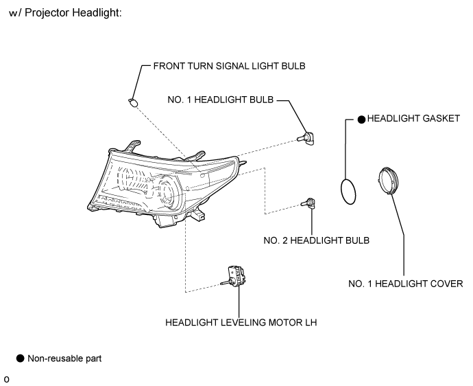 Headlight Assembly (For Halogen Headlight) - Components. LIGHTING EXT. Land Cruiser URJ200  URJ202 GRJ200 VDJ200