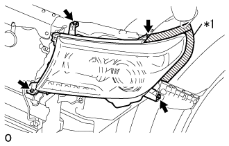 Headlight Assembly (For Halogen Headlight) - Removal. LIGHTING EXT. Land Cruiser URJ200  URJ202 GRJ200 VDJ200