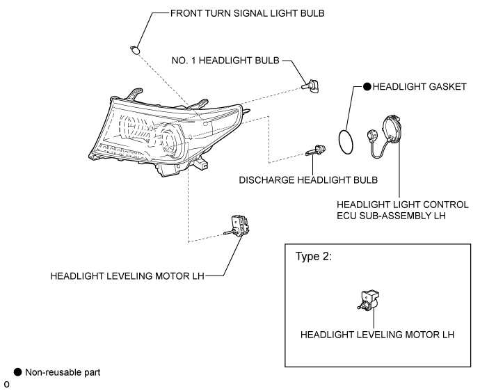 Headlight Assembly (For Hid Headlight) - Components. LIGHTING EXT. Land Cruiser URJ200  URJ202 GRJ200 VDJ200