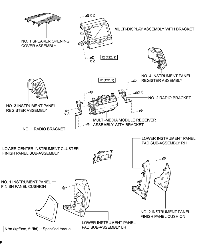 Land Cruiser. Urj200, 202 Grj200 Vdj200.Audio Video.Audio And Visual System (For Radio Receiver Type).Radio Receiver (W/ Multi-Display)  Components