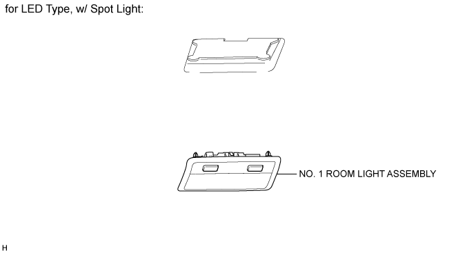 Land Cruiser. Urj200, 202 Grj200 Vdj200.Lighting (Int).Vanity Light.Room Light (For Center)  Components