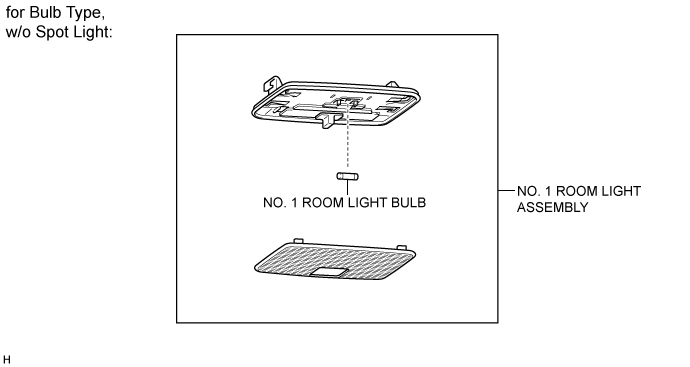 Land Cruiser. Urj200, 202 Grj200 Vdj200.Lighting (Int).Vanity Light.Room Light (For Center)  Components