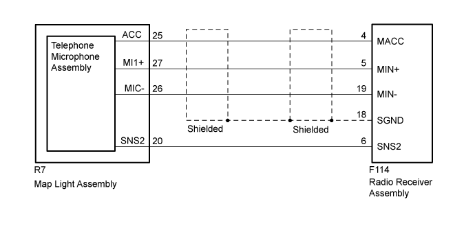 Land Cruiser. Urj200, 202 Grj200 Vdj200.Audio Video.Audio And Visual System (For Radio Receiver Type).Audio And Visual System (For Radio Receiver Type)  Microphone Circuit Between Microphone And Radio Receiver