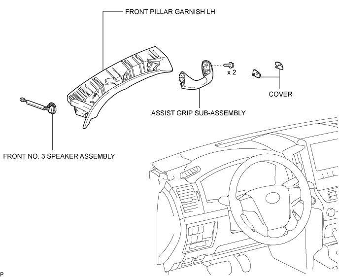 Land Cruiser. Urj200, 202 Grj200 Vdj200.Audio Video.Audio And Visual System (For Radio Receiver Type).Pillar Speaker (For Front Side)  Components