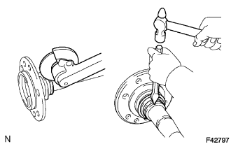 Rear Axle Shaft - Disassembly. AXLE AND DIFFERENTIAL. Land Cruiser URJ200  URJ202 GRJ200 VDJ200