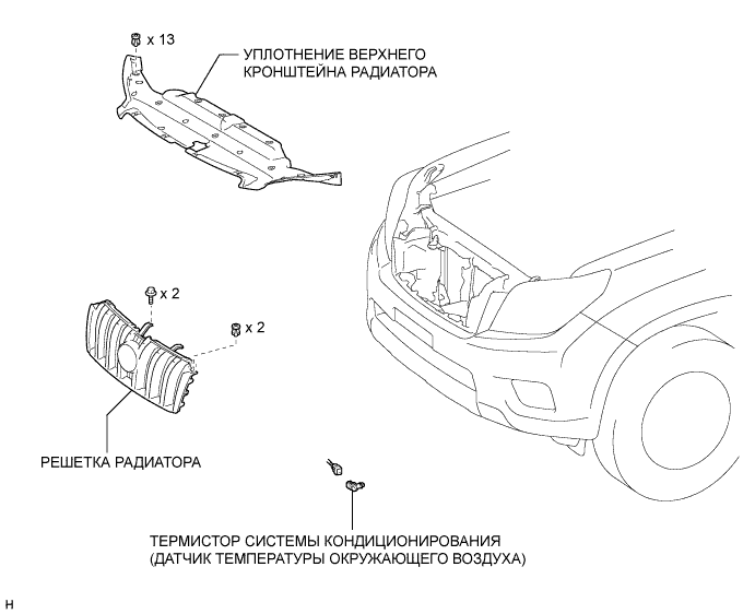 Датчик Температуры Окружающего Воздуха - Узлы И Детали. СИСТЕМА ОТОПЛЕНИЯ / КОНДИЦИОНИРОВАНИЯ. Land Cruiser Prado GRJ150 TRJ150 TRJ155 KDJ150 TRJ155 LJ150