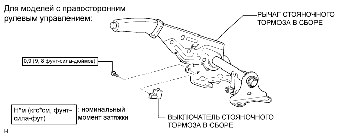 .Стояночный Тормоз.Система Стояночного Тормоза.Выключатель Стояночного Тормоза  Узлы И Детали