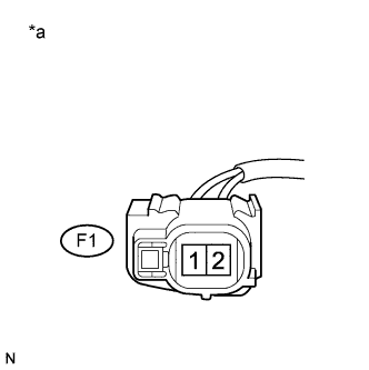 Lexus DTC P0327 P0328 Disconnect the knock control sensor connector.