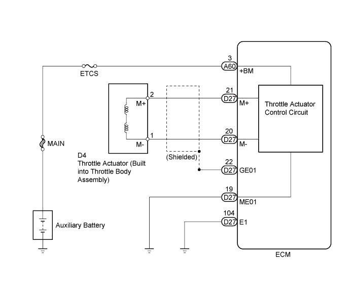 Lexus DTC P2118 Wiring diagram