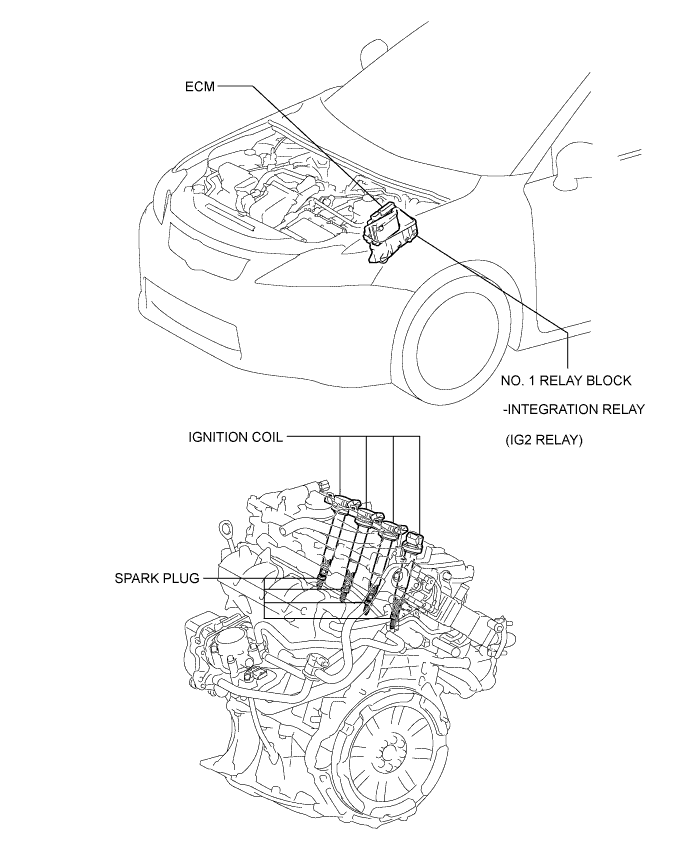Ignition system Lexus Parts location 1