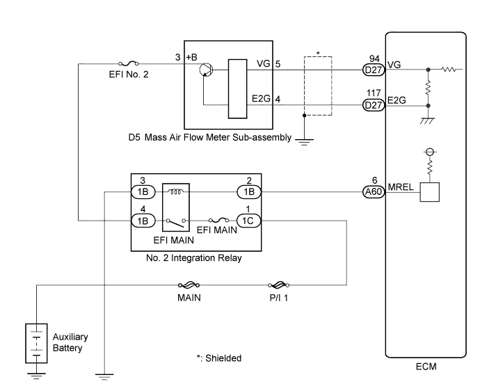 Lexus DTC  P0102 DTC  P0103 Wiring diagram