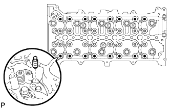 2ad-fhv Блок двигателя, снимите узел гидрокомпенсатора клапанного зазора