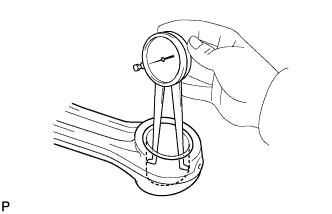 Блок двигателя 2AD-FHV, измерьте внутренний диаметр втулки шатуна.