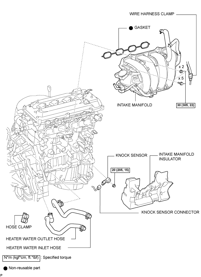 Toyota Rav4. Aca30, 33, 38 Ala30.Система Управления Двигателем 2Az-Fe.Система Sfi.Knock Sensor  Components