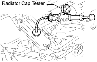 Engine coolant temperature sensor 2AD-FHV Fill the radiator with coolant, and then attach a radiator cap tester.