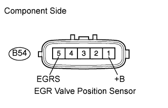Inspect egr valve position sensor (resistance)