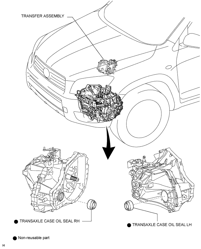 Toyota Rav4. Aca30, 33, 38 Ala30.Механическая Трансмиссия Ea64F.Система Механической Трансмиссии.Differential Oil Seal  Components