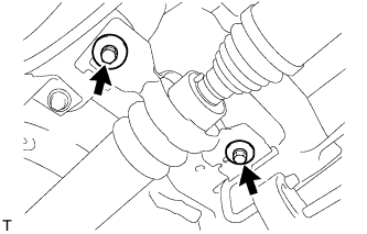 Отсоедините карданный вал с валом центрального подшипника RAV4 / ACA30, 33, 38 ALA30 TOYOTA