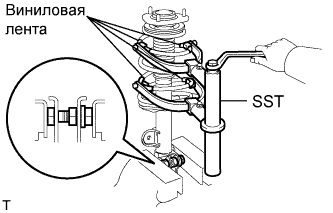 Передний амортизатор с цилиндрической винтовой пружиной для спортивной комплектации TOYOTA RAV4 / ACA30, 33, 38 ALA30 