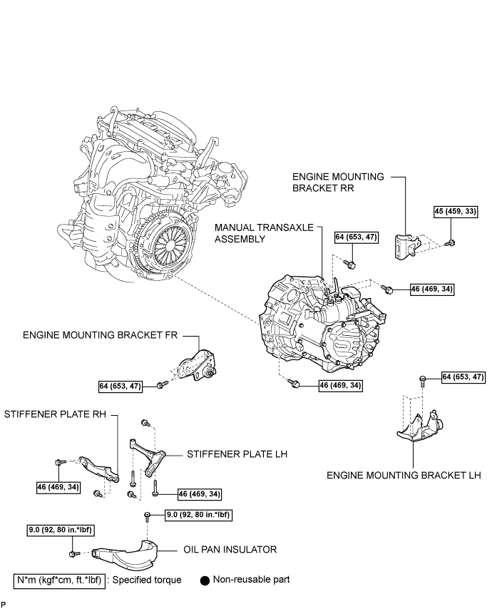 Toyota Rav4. Aca30, 33, 38 Ala30.Механическая Трансмиссия E352.Система Механической Трансмиссии.Manual Transaxle Assembly  Components