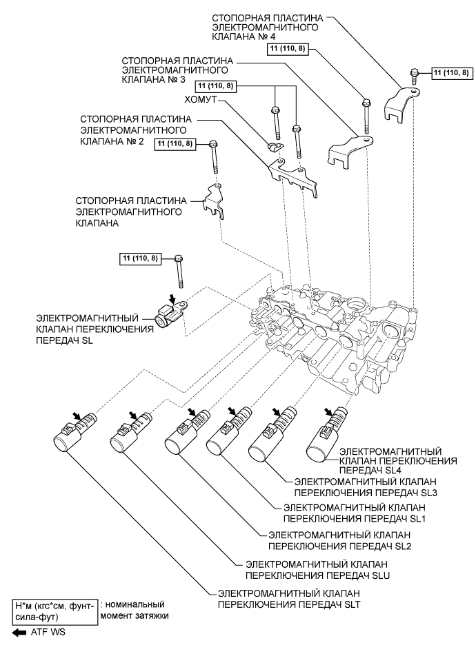 Camry ASV50 GSV50 ACV51.Автоматическая Трансмиссия В Блоке С Главной Передачей U760E.Система Автоматической Трансмиссии.Корпус клапанов в сборе  узлы и детали