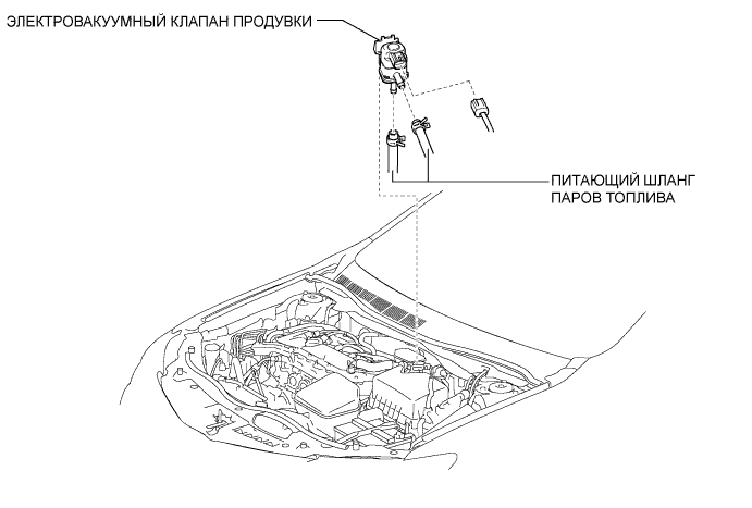 Camry ASV50 GSV50 ACV51.Система Снижения Токсичности Отработавших Газов Двигателя 2Ar-Fe.Система Снижения Токсичности Отработавших Газов.Клапан продувки адсорбера узлы и детали
