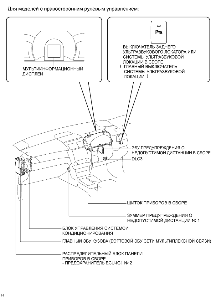 Camry ASV50 GSV50 ACV51.Помощь При Парковке Мониторинг.Сенсорная Система Помощи При Парковке Toyota.Сенсорная система помощи при парковке toyota расположение деталей