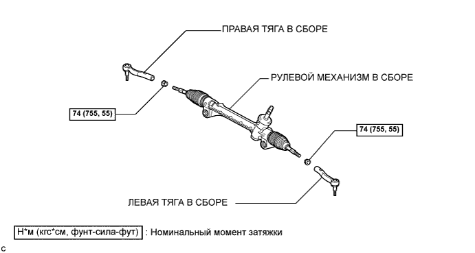 Camry ASV50 GSV50 ACV51.Рулевые Тяги Рулевой Механизм.Рулевой Механизм.Рулевой механизм  узлы и детали