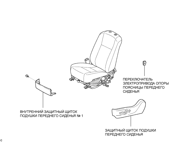 Camry ASV50 GSV50 ACV51.Сиденья.Система Передних Сидений С Электроприводом.Переключатель электропривода опоры поясницы  узлы и детали