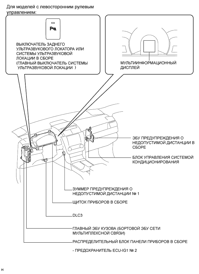 Camry ASV50 GSV50 ACV51.Помощь При Парковке Мониторинг.Сенсорная Система Помощи При Парковке Toyota.Сенсорная система помощи при парковке toyota расположение деталей