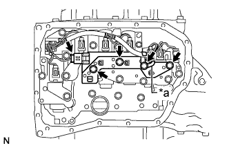 Camry ASV50 GSV50 ACV51.Автоматическая Трансмиссия В Блоке С Главной Передачей U660E .Система Автоматической Трансмиссии.Датчик температуры трансмиссионной жидкости  снятие