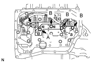 Camry ASV50 GSV50 ACV51.Автоматическая Трансмиссия В Блоке С Главной Передачей U660E .Система Автоматической Трансмиссии.Датчик температуры трансмиссионной жидкости  установка