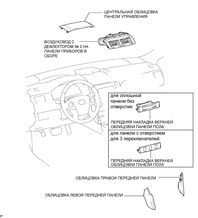 Camry ASV50 GSV50 ACV51.Система Отопления Кондиционирования.Система Кондиционирования.Панель системы кондиционирования узлы и детали