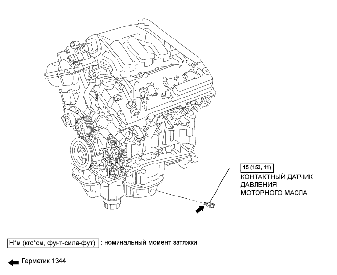 Camry ASV50 GSV50 ACV51.Система Смазки Двигателя 2Gr-Fe.Система Смазки.Контактный датчик давления масла  узлы и детали