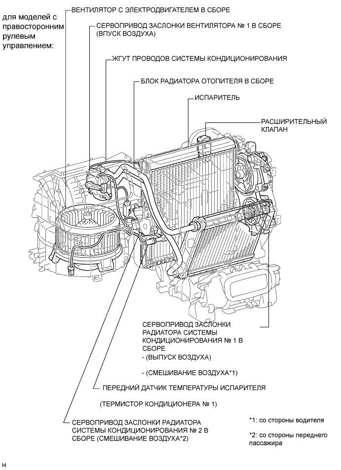Camry ASV50 GSV50 ACV51.Система Отопления Кондиционирования.Система Кондиционирования.Система кондиционирования расположение деталей