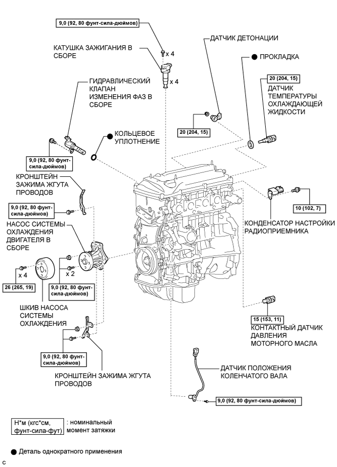 Camry ASV50 GSV50 ACV51.Механическая Часть Двигателя 1Az-Fe.Двигатель.Блок двигателя  узлы и детали