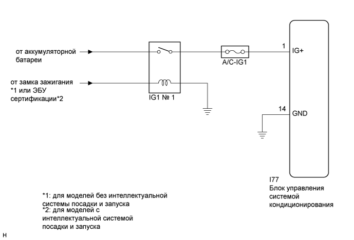 Camry ASV50 GSV50 ACV51.Система Отопления Кондиционирования.Система Кондиционирования.Система кондиционирования  цепь питания выключателя питания