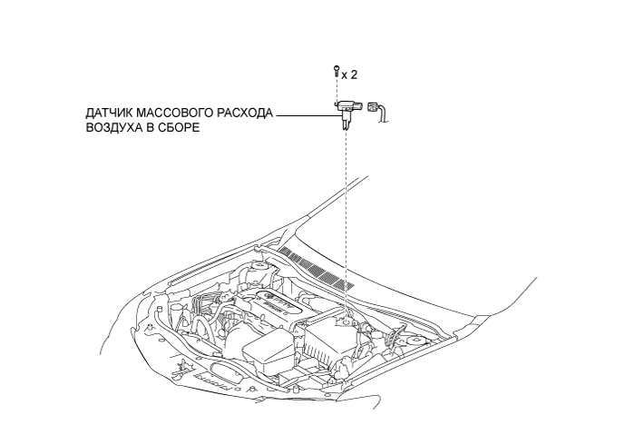 Camry ASV50 GSV50 ACV51.Система Управления Двигателем 1Az-Fe.Система Sfi.Датчик массового расхода воздуха  узлы и детали